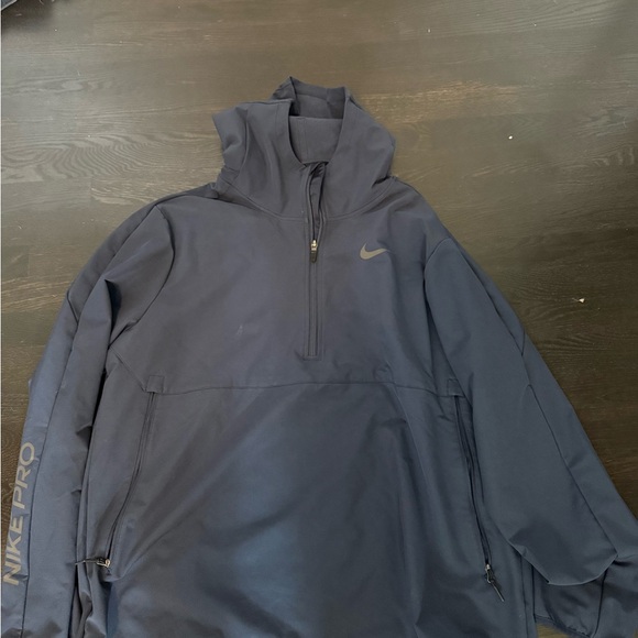 Nike Other - Nike Pro Zip Up Pullover Sweatshirt Men's XXL Navy Worn NWOT